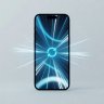 Small 3D render of a phone screen with motion lines suggesting a high refresh rate